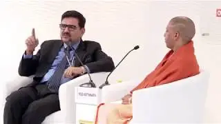 Shashi Shekhar in conversation with CM Yogi Adityanath at Hindustan Times Leadership summit 2017