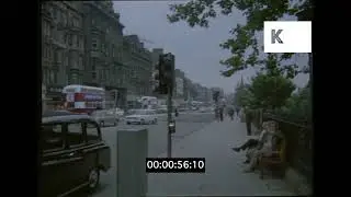 1960s, 1970s Edinburgh, Scotland, Edinburgh Castle and Princes Street, 35mm