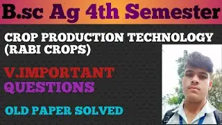 || CROP PRODUCTION TECHNOLOGY RABI CROPS ||bsc ag 4th semester crop production technology Rabi crops