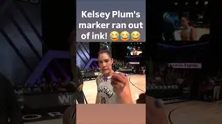 😂 Kelsey Plum's marker had no ink! | Unrivaled women's basketball #shorts #short #basketball