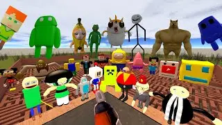 🧱BIG MAZE 🧱 ALL NEW 3D MEMES DOGE SANIC MEME REMAKE FAMILY SPARTAN KICKING in Garry's Mod!