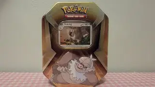 Открытие карты Pokemon - Slaking TCG Triple Whammy Collector Tin - Paradox Rift + Masquerade