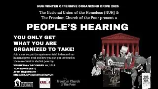 Opening Statement: Kristin Colangelo, National Union of the Homeless, 12/10/25