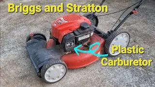 Troy-Bilt TB230 pushmower Briggs and Stratton 725EXI  plastic carburetor cleaning.