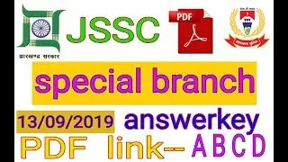 Jssc Special branch answers key PDF.