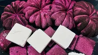 Fluffy Dusty Dyed Pumpkin Crush ASMR | Oddly Satisfying ASMR Chalk Crushing