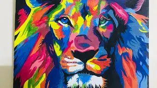 Abstract Lion Painting