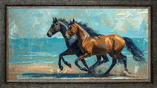 Tv Art Frame, Walk along the beach | Screensaver | Wallpaper | No Music | 4K