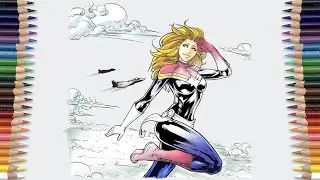 SEXY CAPTAIN MARVEL Coloring Page | Ten More Minutes - Need You [NCS Release]