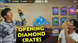 FREE FIRE DIAMONDS CRATES OPENING LIVE REACTION 😮 || SUCH A LUCKY DAY BEST TRICK? || TWOSIDEGAMERS