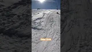 When you&rsquo;re from the East Coast and have no idea how T-Bars work #snowboarding at Copper Mountain