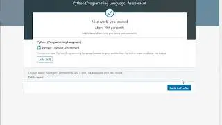 Linkedin Python Assessment 2020 – Successfully Passed