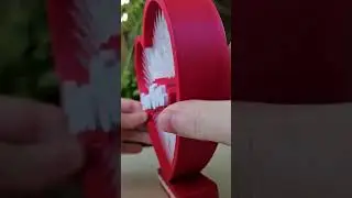 IMPRESS&Atilde;O 3D COLORIDA DE UM CORA&Ccedil;&Atilde;O COM PALAVRAS SUSPENSAS POR LINHAS!