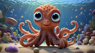 One Baby Octopus Paints the Sea | Colors & Creativity Song for Kids | Ocean Animal Nursery Rhyme
