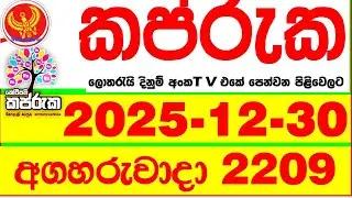 Kapruka 2209 2025.12.30 Today DLB Lottery Result අද කප්රුක දිනුම් ප්&zwj;රතිඵල dlb Lotherai dinum anka