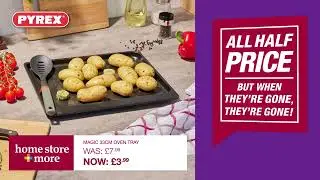 From 23/01/25 - New this week - ALL PYREX KITCHENWARE is now ALL HALF PRICE!