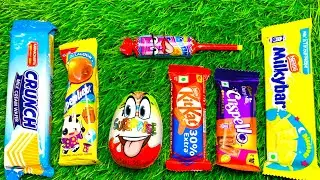 Satisfying Video Unboxing GIANT Rainbow Color Lollipops with Sweet Chocolate and Candy Cutting ASMR