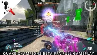 Gameplay - Quake Champions BETA Quad Runs FFA (Full)