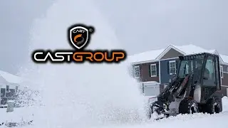 Clearing snow from walking paths with Cast Loaders