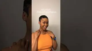 😱 No heat pixie styling at home  #pixiehaircut #washdayroutine #blackcreators  #shorthaircut