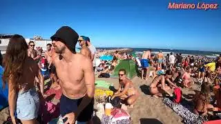 4K⁶⁰ - 👉 BEACH WALK (Playa Grande) 🏖️ - ARGENTINA - Mar del Plata - SUMMER - Travel - VLOG 34 ☀️