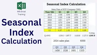 Как рассчитать сезонный индекс в Excel