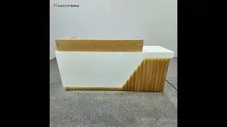 Solid wood office front desk cabinet, combining style with practicality.
