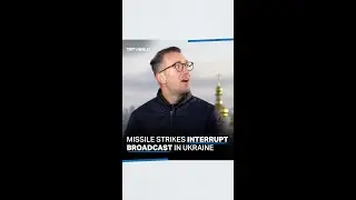 Live reporter takes cover as sound of missiles heard in Kiev