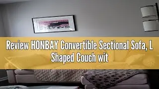 Review HONBAY Convertible Sectional Sofa, L Shaped Couch with Linen Fabric, Reversible Couch for Sma