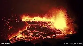 Erta Ale south lava lake activity - Real speed