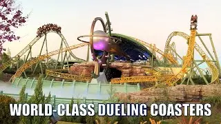 Обзор аттракциона Stardust Racers | Идеальная пара американских горок-дуэлей из вселенной Univers...
