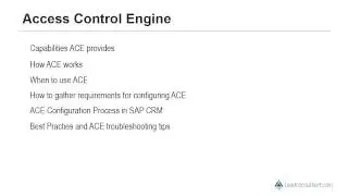 SAP CRM Access Control Engine ACE