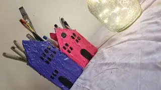 Easy DIY for study Table/ DIY Desk organizer from waste materials /cardboard craft.