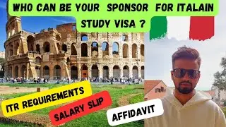 WHO CAN SPONSOR YOU FOR ITALIAN STUDY VISA!!ITR & SALARY SLIP REQUIREMENTS#studyinitaly #eurodreams