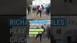 Australian Dy PM Richard Marles Plays Cricket At Arun Jaitley Stadium