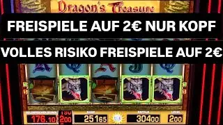 Dragons Treasure Freispiele 2&euro; nur Kopf Freispiele 🤑 Spielhalle Mega Gewinn Spielothek