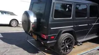 Unloading Mercedes-Benz G65 from an Enclosed Trailer