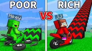 JJ and Mikey: POOR vs RICH Trampoline Battle in Minecraft - Maizen