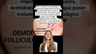 Tenemos miles de &aacute;caros en la piel del rostro, &iquest;lo sab&iacute;ais? #dermatologa #demodex #rosacea #acne