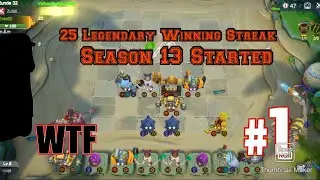 Auto Chess mobile  Season 13 Started 25 x Legendary Winning Streak ! Perfect Game! S13 #1