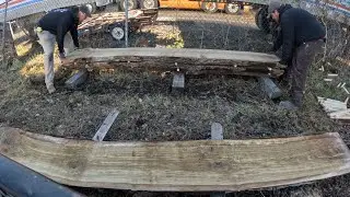 How to properly stack live edge slabs for air drying