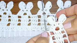 CROCHET BUNNY EDGE FOR EASTER 🐰