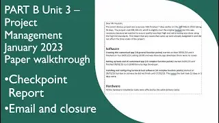 PART B - Jan 2023 Paper Unit 3 Project management