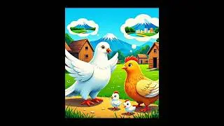 The Story of the Hen and the Pigeon ☺️💖 | #story #ai #hen #pigeon #shorts #aistory #shortvideo