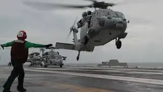 U.S. Navy Pilots Show Unreal Skill on Rough Seas
