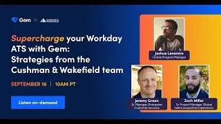 Улучшите работу вашей системы Workday ATS с помощью Gem: стратегии от команды Cushman & Wakefield.