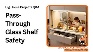 Glazed Pass-Through Shelf With Sliding Tempered Glass