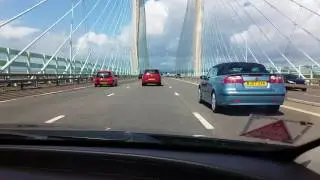 Crossing the M4 Severn bridge (Second Severn Crossing) between England and Wales