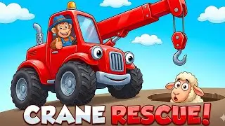 Monkey Uses Crane to Rescue Sheep from Deep Well