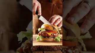 🍔 Куриный бургер барбекю &laquo;Алабама Саузерн&raquo; &ndash; Нарезка ASMR | Умная кухня 🔥